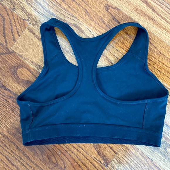 Women's Nike Sports Bra. Black with white swoosh. - Picture 3 of 3